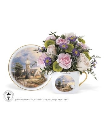 Thomas Kinkade Teacup Bouquet Flower Arrangement