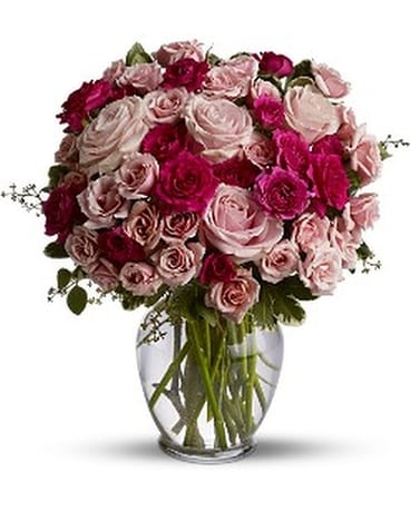 Spray Roses are Pink Premium Flower Arrangement