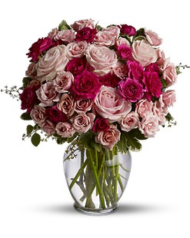 Spray Roses are Pink Premium Flower Arrangement