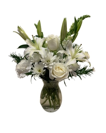 All in White Flower Arrangement