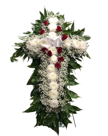 Tailored Cross Flower Arrangement