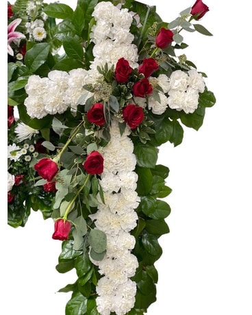Traditional Cross Flower Arrangement
