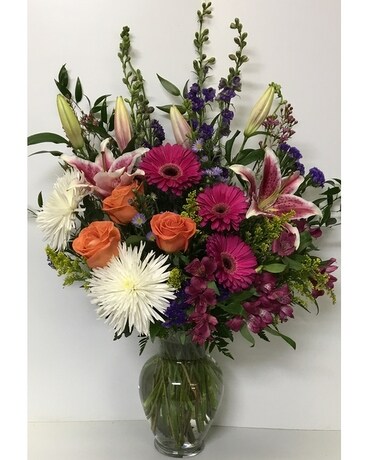 Bright Spring - 11 inch Garden Vase- One-Sided