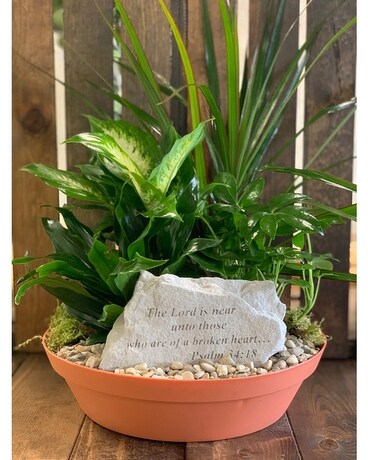 The Lord is Near Stone Dish Garden-10 Inch Planter