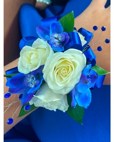 Blue Bomb Corsage