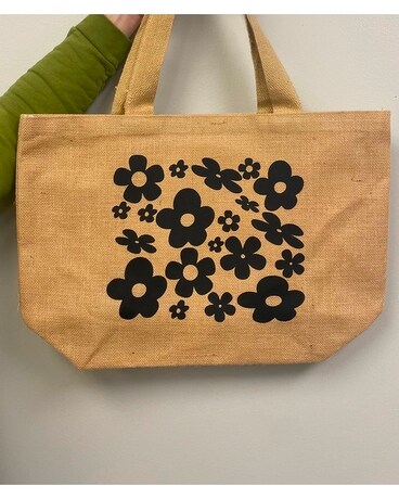Black Flower Tote Bag Gifts