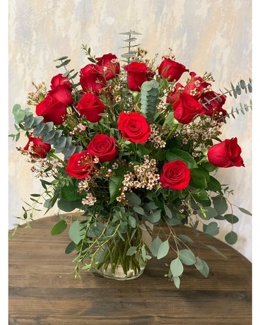 Premium Two Dozen Roses Flower Arrangement