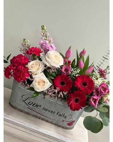 Love Never Fails Flower Arrangement