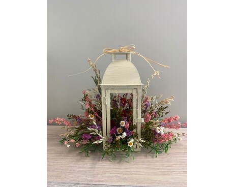 Dried Flowers Lantern Flower Arrangement