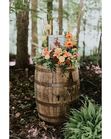 Woodland Portrait Arrangement Funeral Arrangement