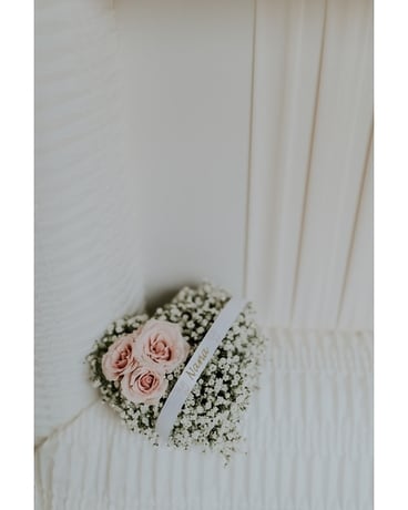 Pink Twilight Lid Piece Funeral Arrangement
