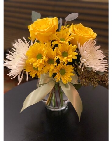 Golden Glow Flower Arrangement