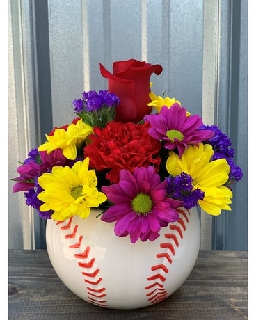 Home Run Baseball Arrangement Flower Arrangement