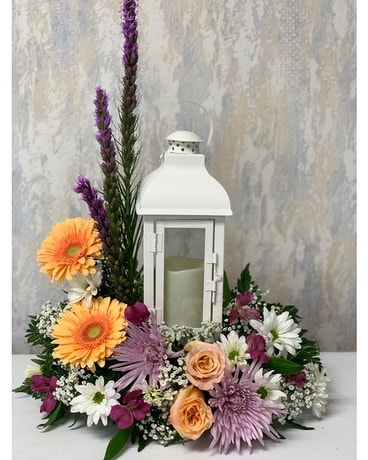 Days on the Terrace Lantern Sympathy Arrangement