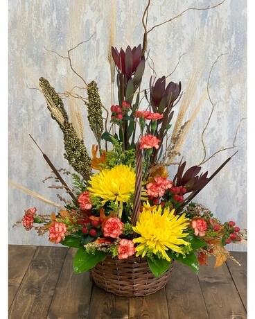 Autumn Remembrance Funeral Arrangement