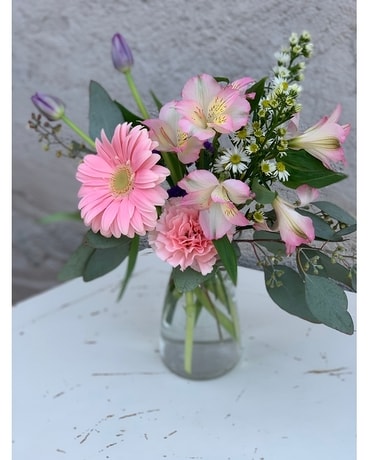 Playful Pink Flower Arrangement