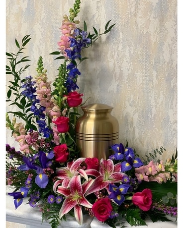 Friesland Collection Urn Arrangement - Option II Funeral Arrangement