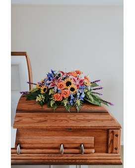 Palette Casket Spray Funeral Casket Spray Flowers