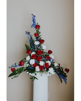Honor Pedestal Arrangement Funeral Arrangement