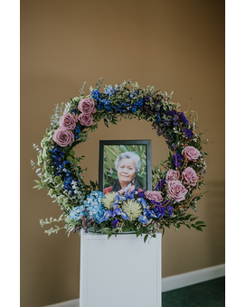 Tranquil Gate Portrait Arrangement Funeral Arrangement