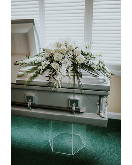 Pearlescent Casket Spray Funeral Casket Spray Flowers