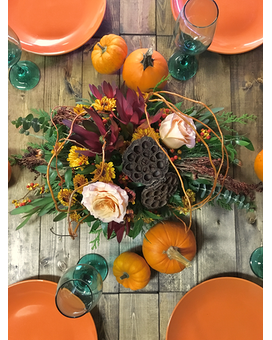 The Naturalist Centerpiece - Oblong Flower Arrangement