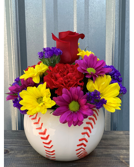 Home Run Baseball Arrangement Flower Arrangement