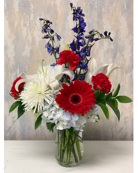 Star Spangled Flower Arrangement