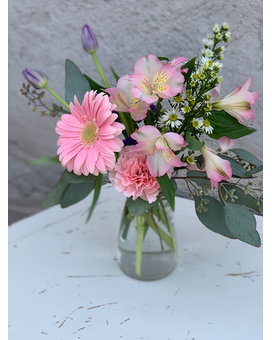 Playful Pink Flower Arrangement