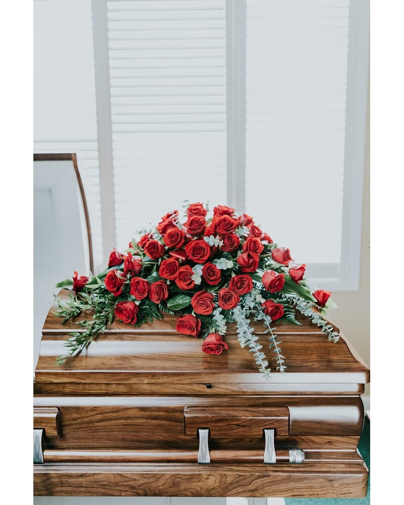 Windrose Casket Spray in Wyoming MI - Wyoming Stuyvesant Floral