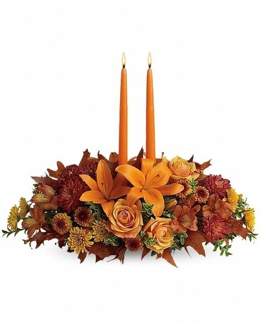 Warm Wishes Centerpiece Flower Arrangement