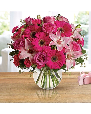 A Little Pink Me Up Flower Arrangement