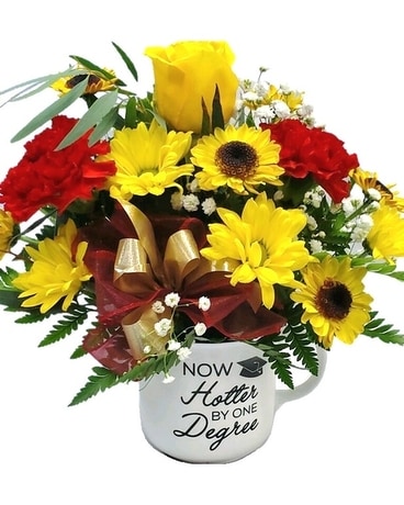 Hotter By One Degree Graduation Gift Flower Arrangement
