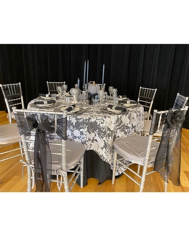 Lace Overlay with Black Sashes Specialty Arrangement