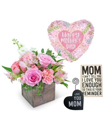 Pink Petal-Pusher Bundle Flower Arrangement