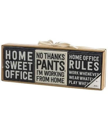 Home Office Set of 3 Word Blocks Custom product