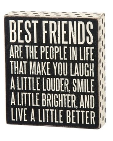 Best Friends Word block Flower Arrangement