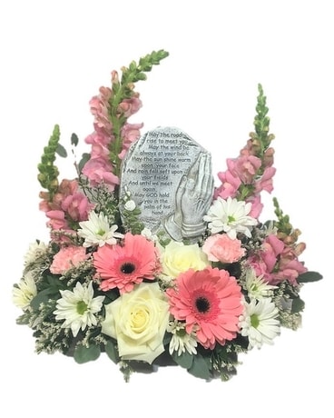 Until We Meet Again Pink&White Flower Arrangement