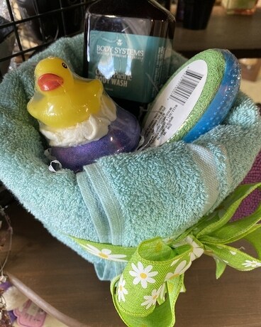 Bath Set Flower Arrangement