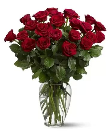 Two Dozen Red Roses Flower Arrangement