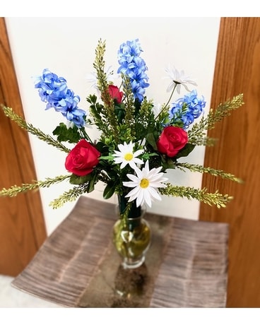 Silk Cemetery  Cup Flower Arrangement