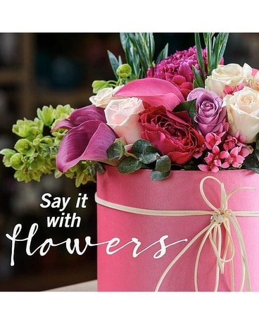 Custom Flower Designs with Roses Flower Arrangement