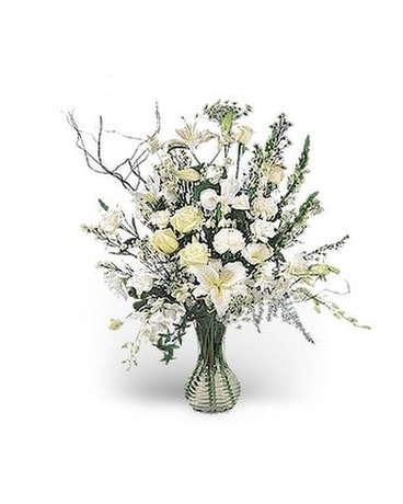 Rhapsody in White Flower Arrangement