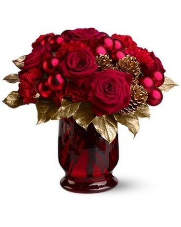 Royal Holiday Roses Flower Arrangement