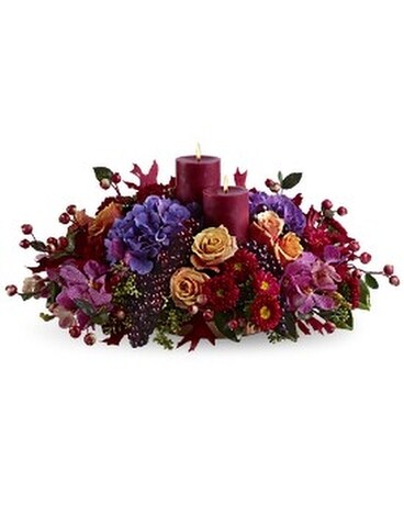 Merlot by Candlelight Flower Arrangement