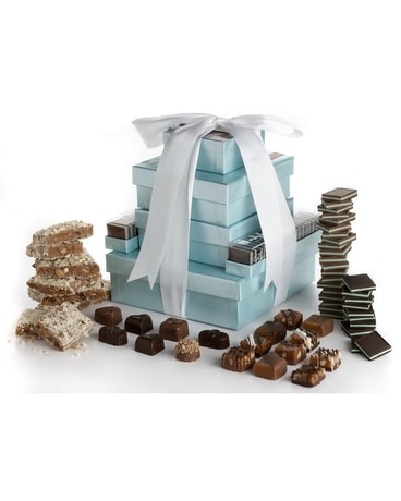 V Chocolate Gift Tower Gift Basket