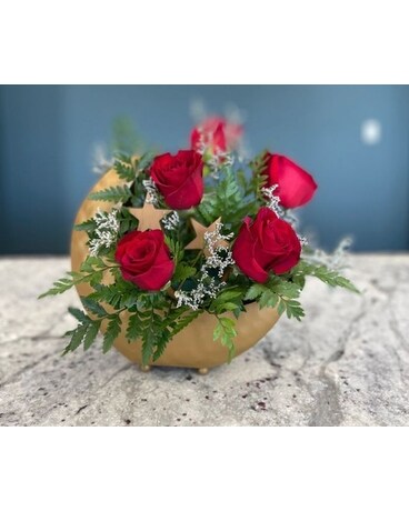 Over the Moon - Red Roses Bouquet Flower Arrangement