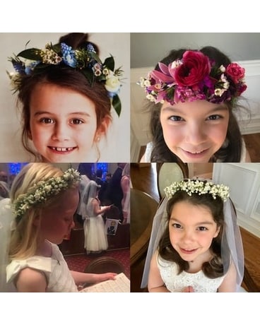 baby shower head flowers