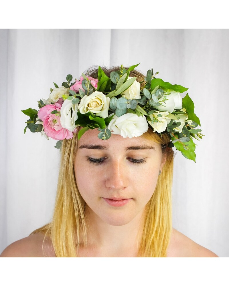Flower Crown - Lush, sturdy, comfortable! Lush Floral Crown — Ergo Floral main image 3