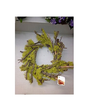 Mountain Moss Wreath Flower Arrangement